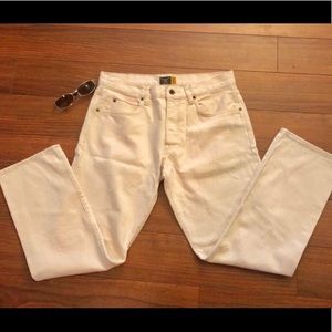 J Crew 770 button fly white jeans 32x30